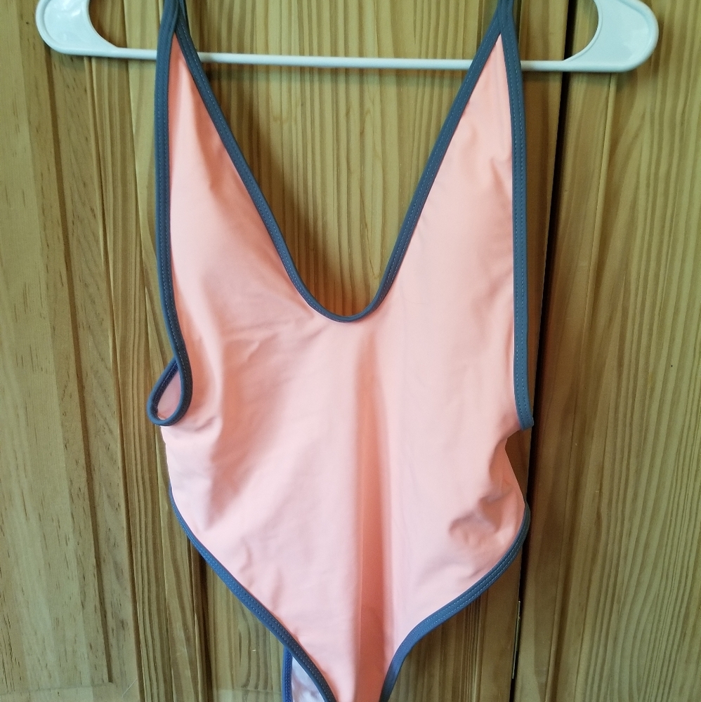One piece thong bathing suit